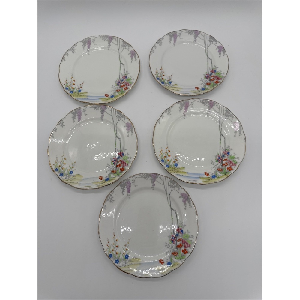 Paragon Merrivale Fine Bone china England 5 Dessert Plates 6 3/4"